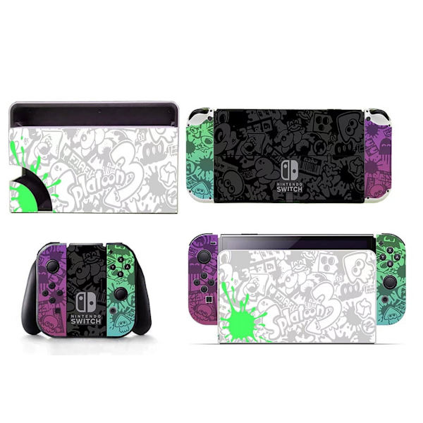 Egnede klistremerker for Switch OLED, HipHop Animal, støvtett, ripebestandig og fargerike klistremerker (lilla02) Style11