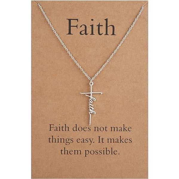 Faith Cross Necklace for Women Religious Gifts for Women Christian Jewelry Gifts for Women