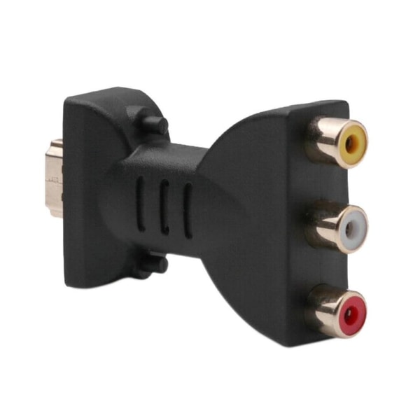 HDMI hann til 3 RCA hunn kompositt AV lyd- og videoadapter TV-konverter