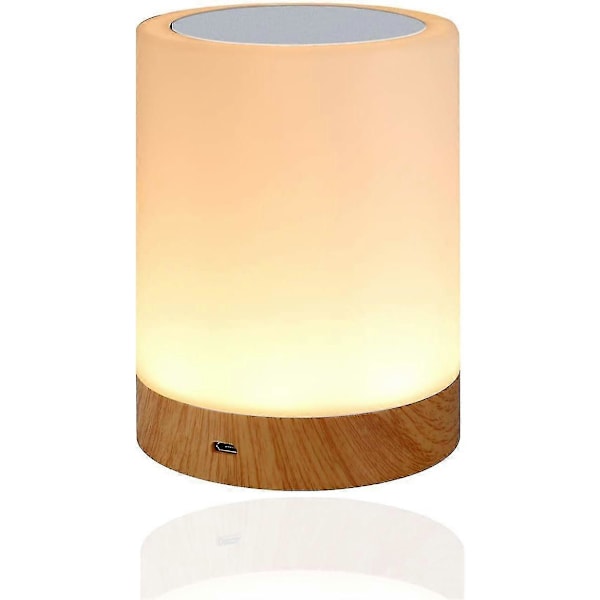 LED Nattlampe, Nattlampe for Barn Sengelampe Med Berøringskontroll Og USB Oppladbar Og RGB Fargeskiftende Dimbar Bordlampe For Soverom Og Stue