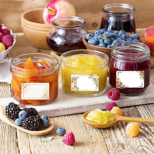 250 Pcs Jam Labels, Fruit Labels, Blank Label Stickers