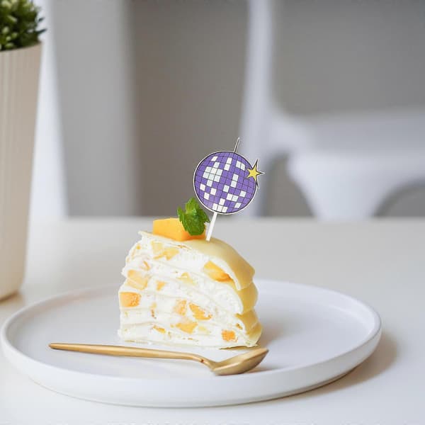 Disco Cupcake Topper 42 st för temafest efterrättsdekoration
