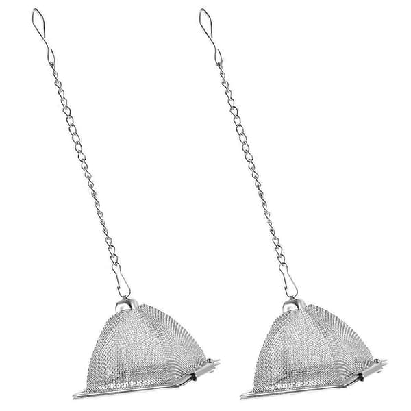Tesil för löst te, rostfritt stål, pyramidform, hemmabruk, 2 st