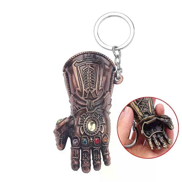 Marvel The Avengers Thanos Nøglering til Mænd Infinity Gauntlet Kreativ Ølflaskeåbner Vedhæng Gadgets