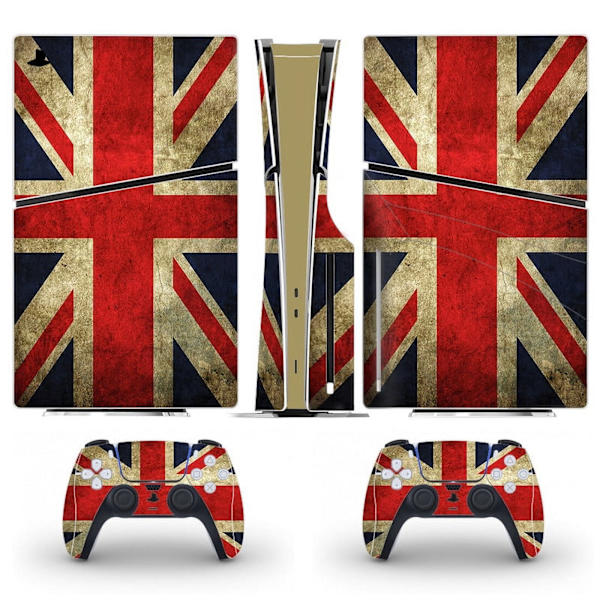 Playstation 5 Slim Ps5 Slim UK -tarra ja ohjainteipit, naarmuuntumaton (Disk03) Style06