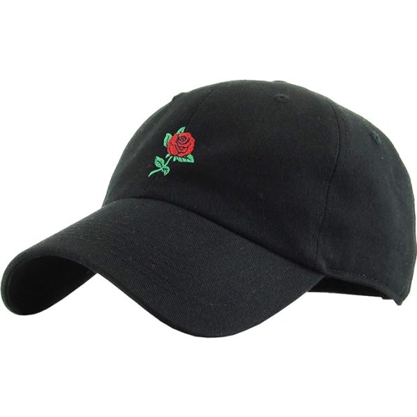 Rose Flowers Love Good Vibes Menn Kvinner Dad Hat Baseball Cap Justerbar Unisex