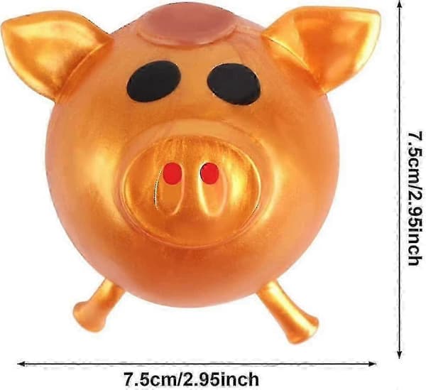 4-pack Splat Pig Stressbollar - Klibbig, klämbar vattenfylld avlastningsleksak