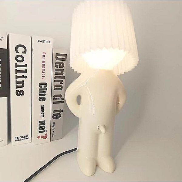 Kreativ rampete gutt lyslampe 12.5*10*29cm - Rød White