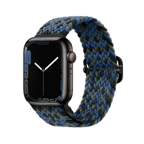 Punottu ranneke Apple Watch 38/40/41 mm Sinivihreä Mix M