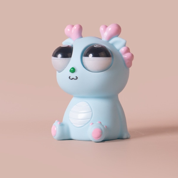 Squeeze Stress Relief Toy Ögonpoppande Drake Rolig Ögonboll Sprängleksaker Pop Out Eyes Leksak för Födelsedagspresenter, Festfavoriter, Perfekt Present för Alla Tillfällen Blue