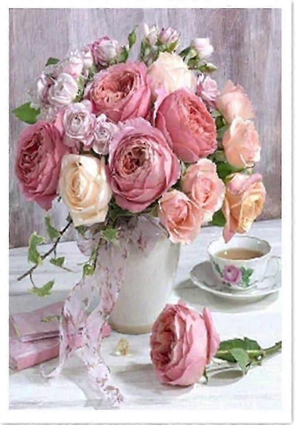 Diamantmaling/DIY 5D Diamantmaling - 30x40cm - Blomster