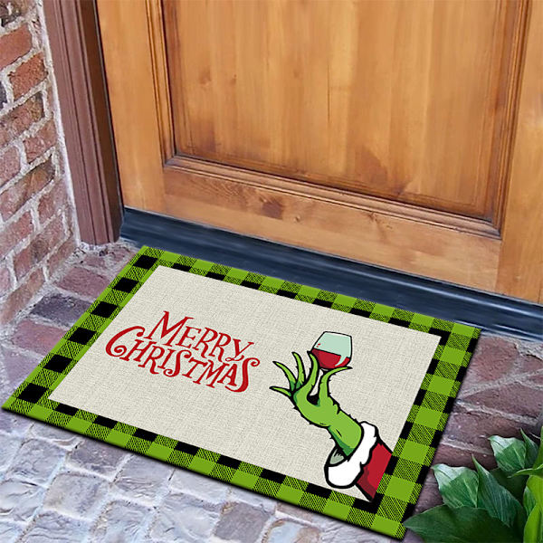 Joulu Grinch -lattiamatto, joulukoristeellinen lattiamatto (vihreä käsi 50X80cm) Style02 50*80cm