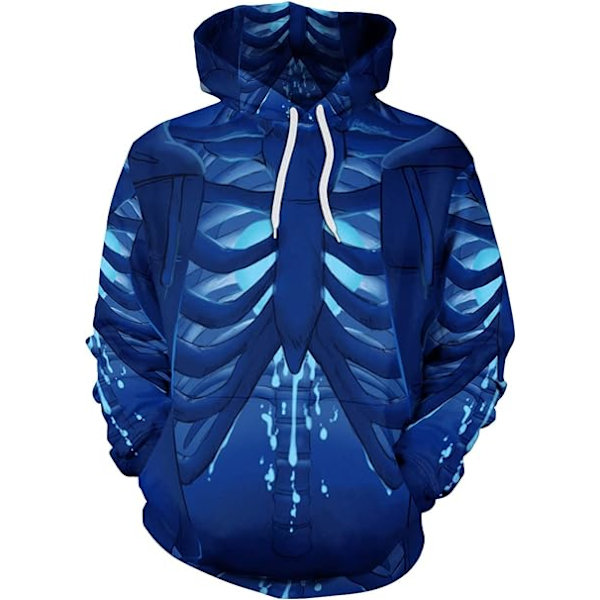 Herre Langærmet Hoodie Halloween Sjov Crew Neck Sweatshirt med Kængurulomme Jul Flerfarvet 3D Print Jumper Sweater（Størrelse：M） Style09 M