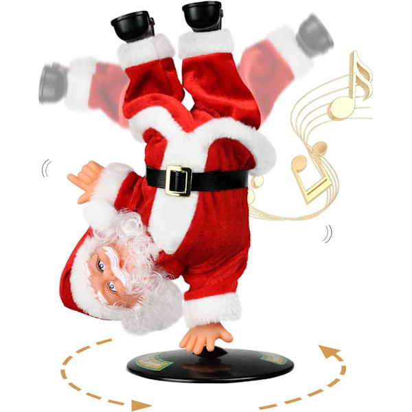 Sjungande och dansande jultomte, jultomte som snurrar upp och ner, elektriska musikaliska dockor, elektriska plyschleksaker, prydnader till julen för barn