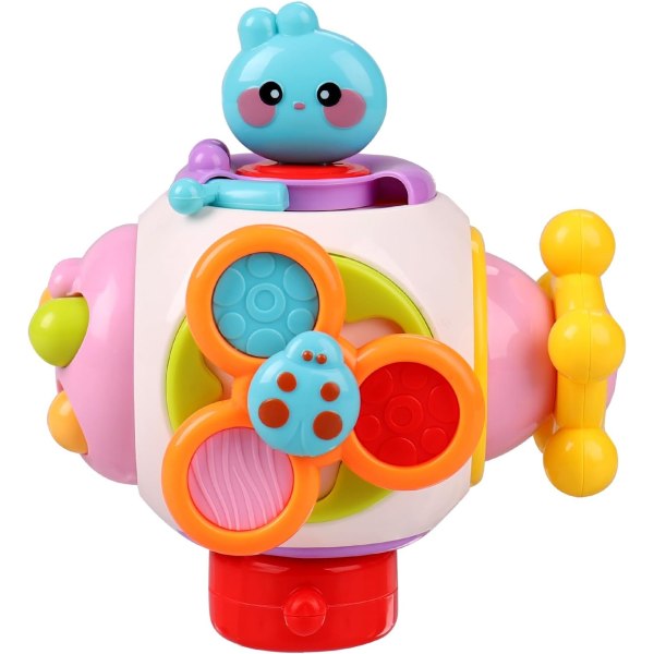6 i 1 upptagen kub, sensoriska leksaker för småbarn Leksaker för flygresor Montessori Pedagogiska inlärningsleksaker Utveckla finmotorik bebisar