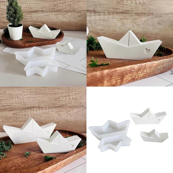 Hjerte Strandbåde Silikone Lysform til Aromas Sæbefremstilling Chokolade Slik Fondant Kagepynt Cement Lerform