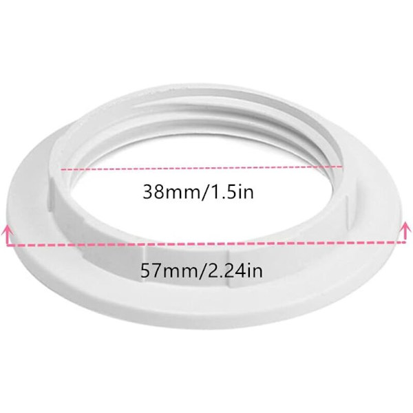 Promotion, 8 pcs E27 Lampshade Reducer Ring Flat Lampshade Ring Adapter Converter, AAFGVC