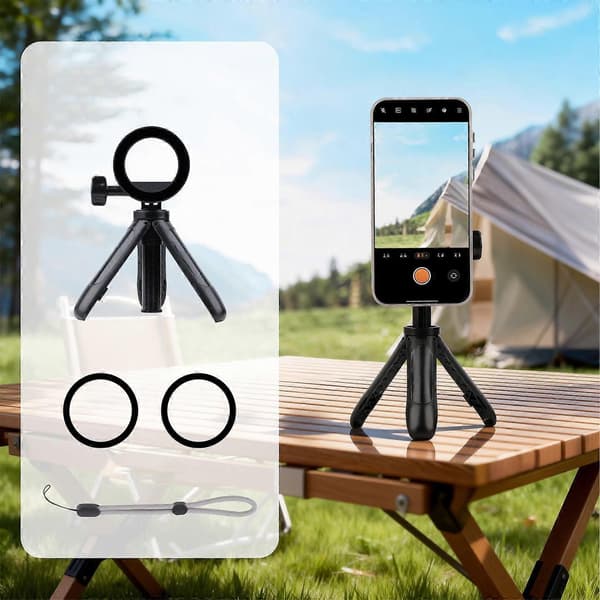 (Ny) Mini Magnetisk Telefonstativ Udtrækkelig Selfie Stick Telefonholder
