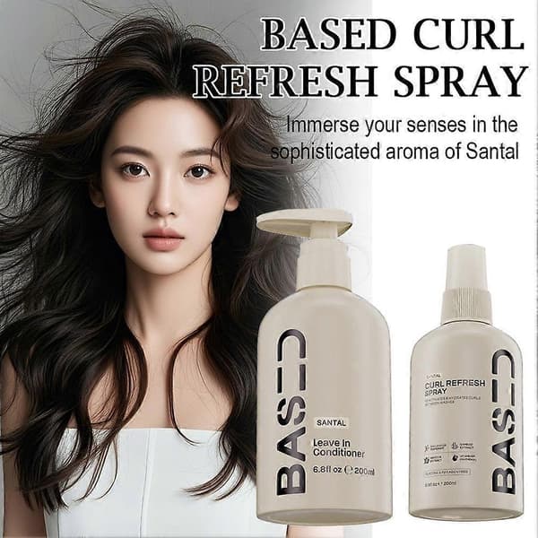 BASED Leave-In Balsam / Curl RefreshSpray 200ml til Alle Hårtyper Glatter Krus Leave In conditioner