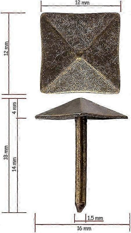 Koristenaulat vanhaa pronssia 40 kpl 12 x 18 mm messinkitarvikkeet