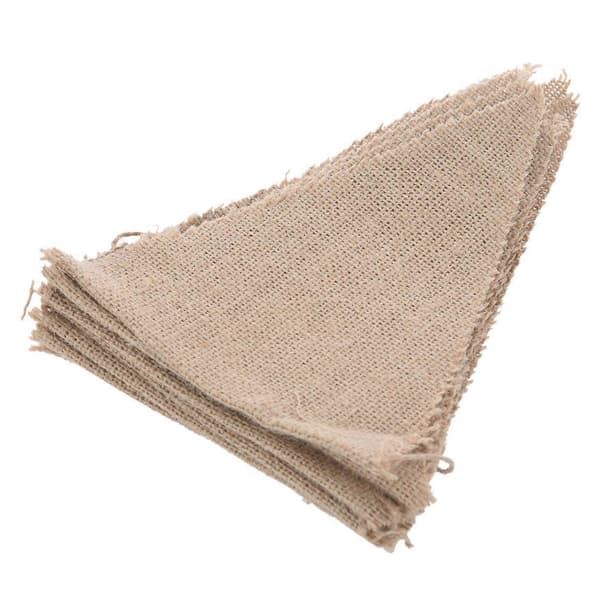 8 stk 3,7M Rustikk Jute Hessian Burlap Blonde Vimpel Shabby Chic Bryllupsbanner