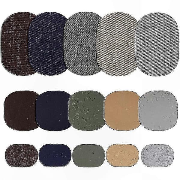 Strykbara tyglappar för reparation, 30-pack Twill Klädfixningskit för Jackor och Kläder