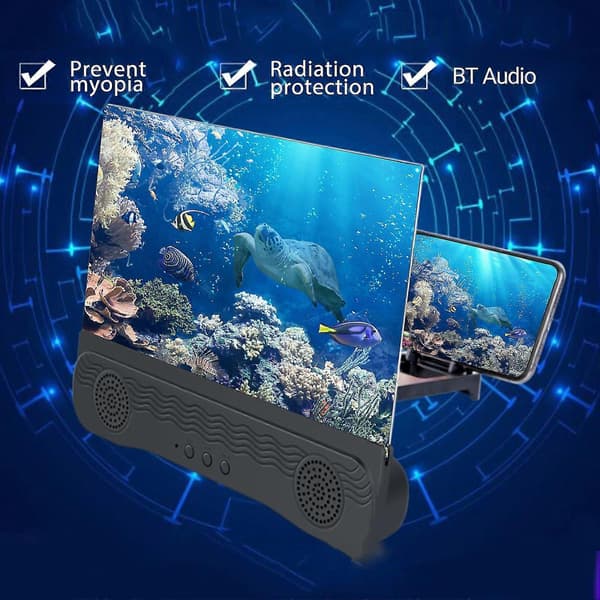 Mobile Phone Screen Magnifier with Bluetooth-compatible Speaker Amplifier