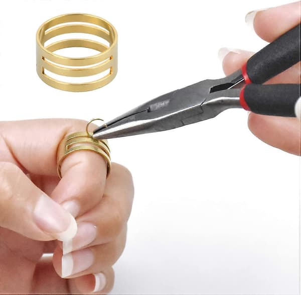 Springringe, åbne springringe med åbnerværktøj, 4 mm til 10 mm forbindelsesringe med opbevaringsboks til reparation af halskæder, armbånd, øreringe, nøgleringe, smykker