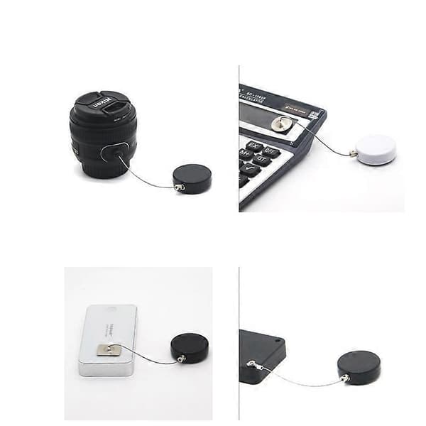 Retractable Cable Reel (1m, Locking Buckle, Arched Cap) 2-pack