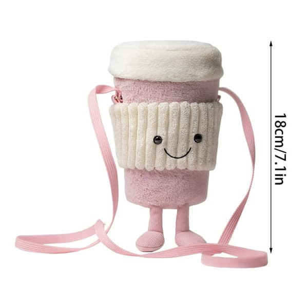 Amuseables Coffee-To-Go Pink Bag Plush Toy | 18 cm