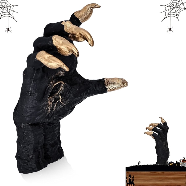 Resin Halloween Spooky Hand Statue,Witch Hand,Resin Hanging Statues,Resin Statue Accessories,Retro Wall Art Hand Sculpture for Home,Office, Bar