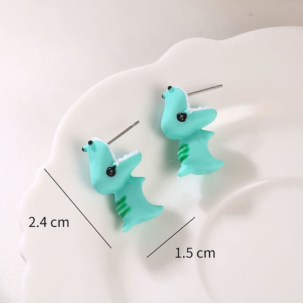 Kvindernes Øreringe 3D Sød Dinosaur Form Mode Øreringe Enkle Håndlavede Dyr Design Dekoration