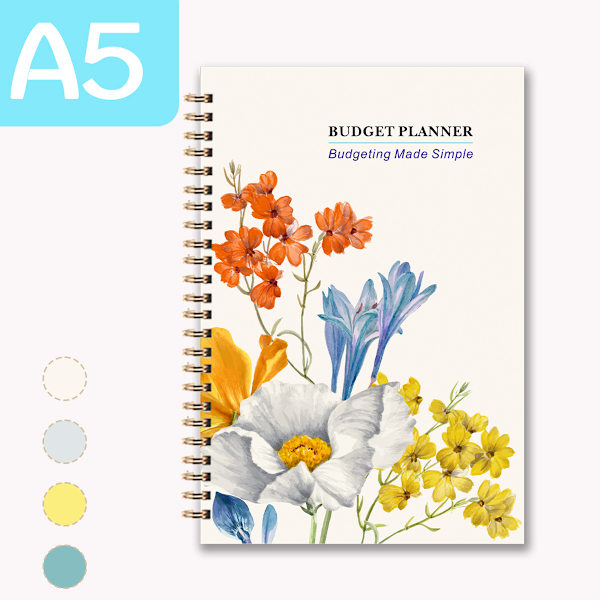 Budgetplaner BUDGET PLANNERS Personlig Familj Konto Plan Budgetbok Small flower style