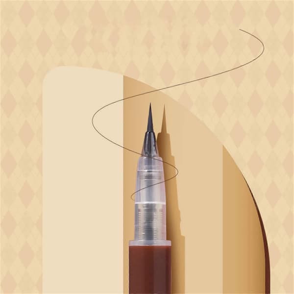 Vattentät ögonbrynspenna för naturliga streck, långvarig microblading, resevänlig 1 ml