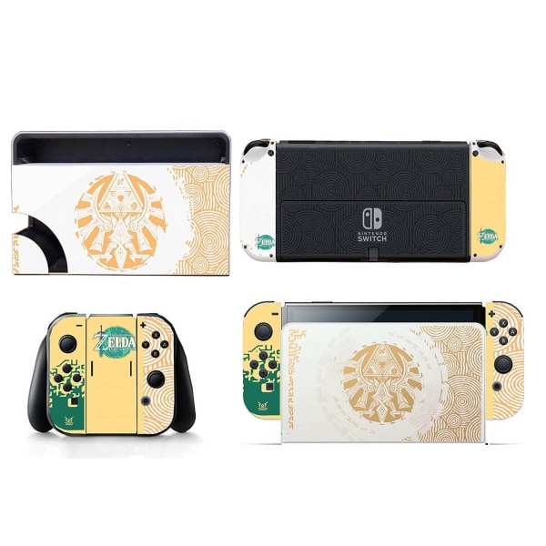 Sopii Switch OLED -tarroille, Zelda, pölytiivis, naarmuuntumaton ja värikkäät tarrat Style13