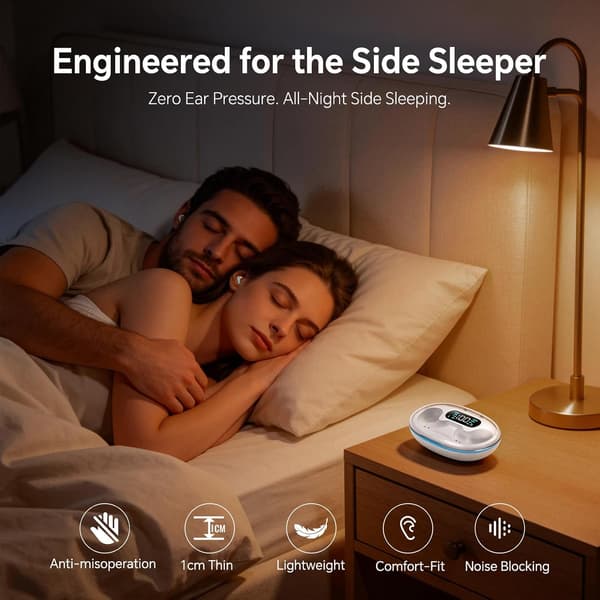 Sleep Dedicated X55 Bluetooth Headphones Digital Display Mini Noise Reduction
