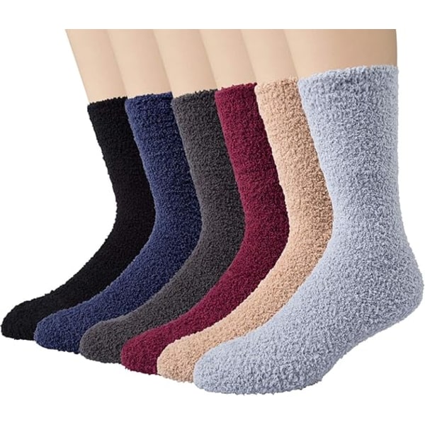 6 par herrars luddiga strumpor vintertofflor fleece strumpor herr