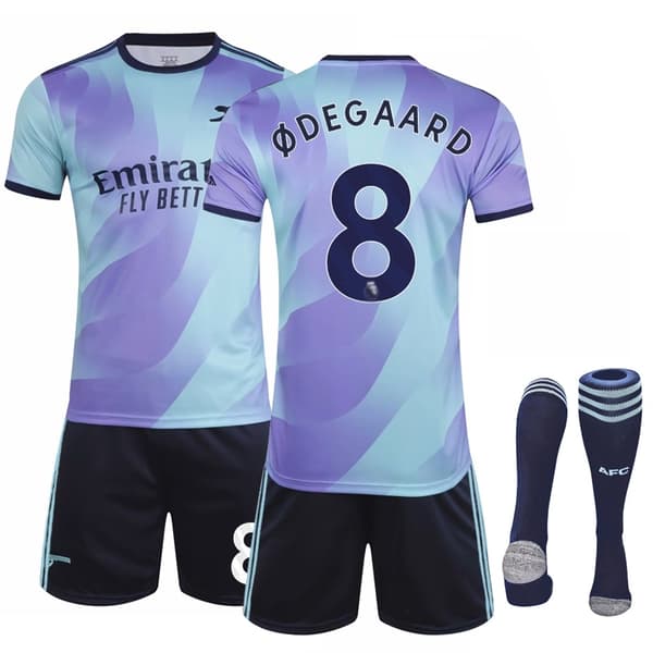 2024-2025 Arsenal Udebane Børnefodboldtrøje Nr. 8 Ødegaard 24