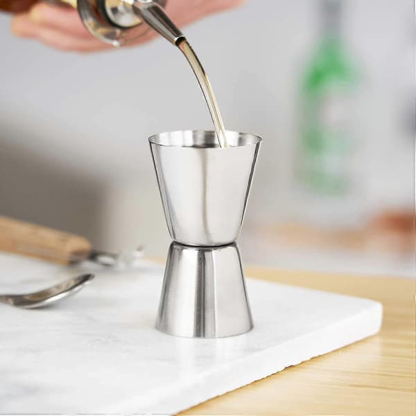 Stor Jig Dobbelt Jigger, 304 Rustfrit Stål Cocktail Væskemålebæger PXCL