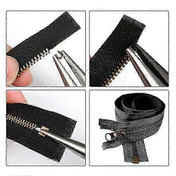 120 dele lynlås reparationssæt - Tøj metal tilbehør 80pcs
