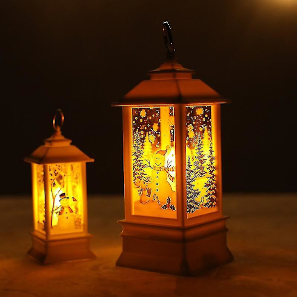 Julelykt Lysestake Lampe Nattlys Skrivebord Julepynt white Small