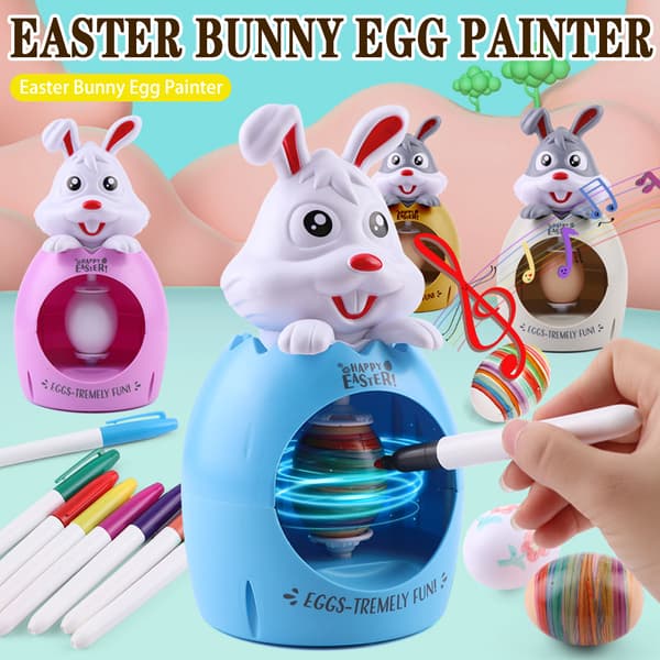 Easter Egg Decoration Kit with Rabbit Shape, Easy-to-Use Egg Drawing Tool for Kids, Boys, Girls