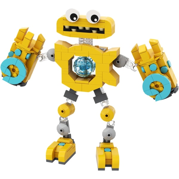 Gul Wubbox Actionfigur Modell - My Monsters  Wubboox Djurfigur Docka Plyschleksak - Födelsedag Ideal Gåvor Modell för Barn, Vänner, Spel (256 Bitar)