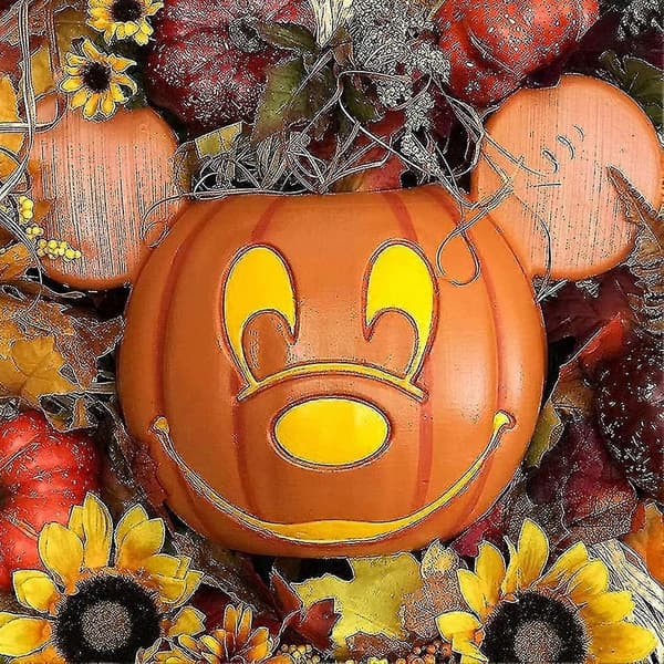 Musse Pigg Pumpakrans Dekor, Höst Halloween Julkransar Dörr Disney, Ny 2026