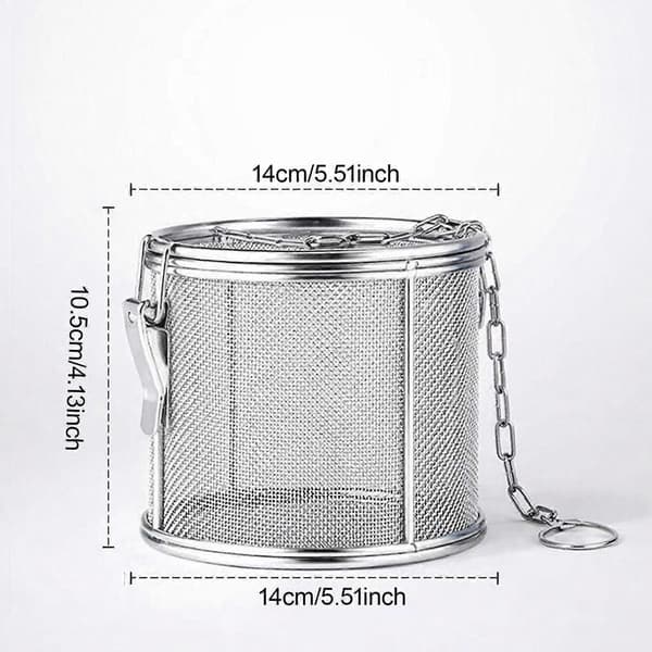 Mesh Te-boll Infuser Kryddkorg Rostfritt Stål Te Kryddinfuser Finmaskig