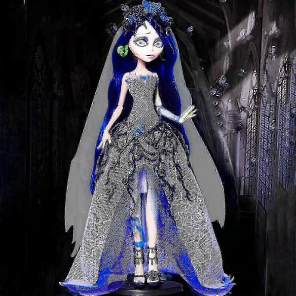 Monster.high Tim Corpse Bride Emily Skullector Docka Ny