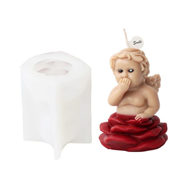 3D Lille Pige Lysform Pigeform Epoxy Silikoneform DIY Lys Blomst Baby Duftlys Sæbe Ornament Harpiksform