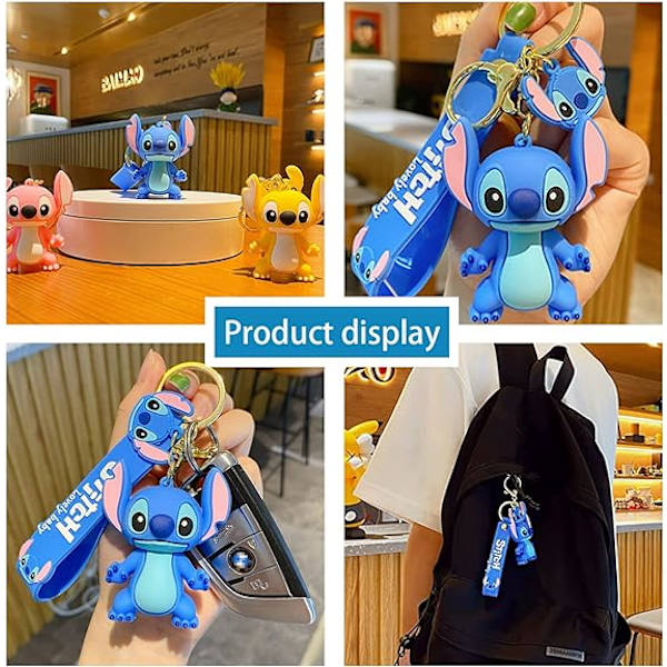 Kawaii Anime nøglering til børn, piger, drenge og kvinder, søde tegneserie nøgleringe nøglering nøgle rygsæk bil charms