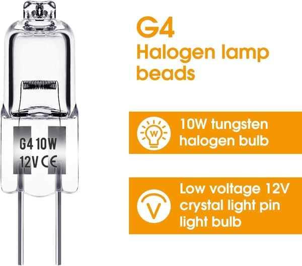 G4 12V Halogenlamper 10W 10W 12 pcs