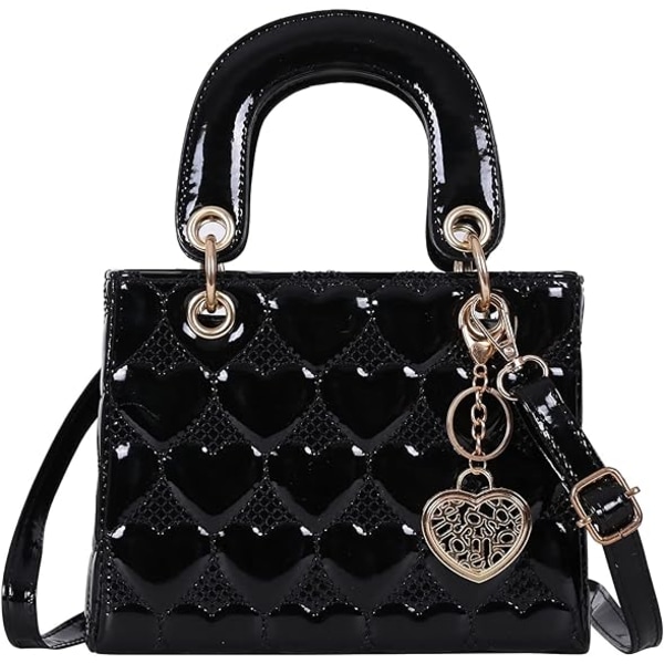 Handväskor och axelväskor för kvinnor, glänsande lackläder, PU-läder, mode, topphandtag, axelväska, crossbody, toteväskor